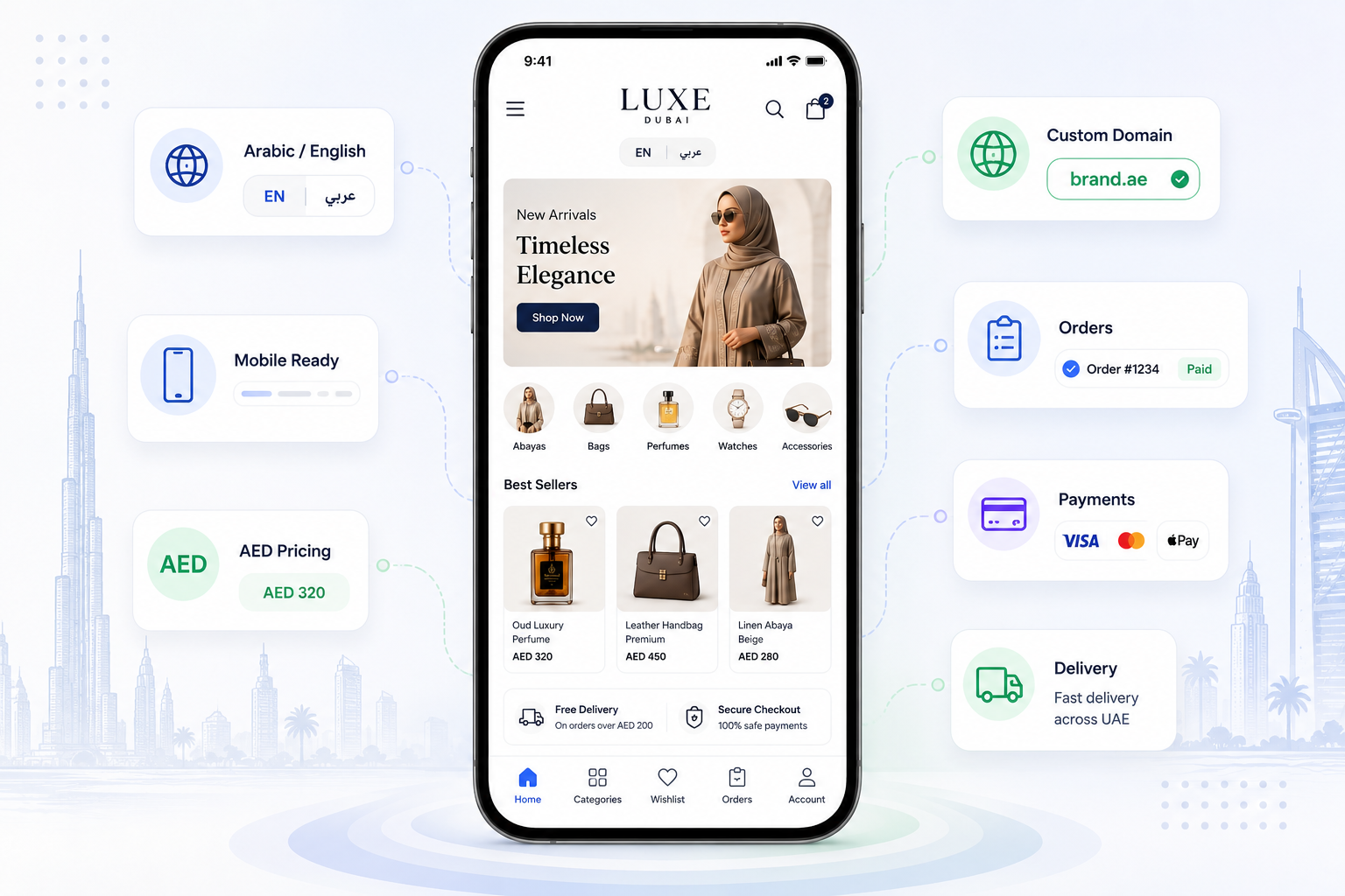Storexio mobile shopping experience for UAE customers