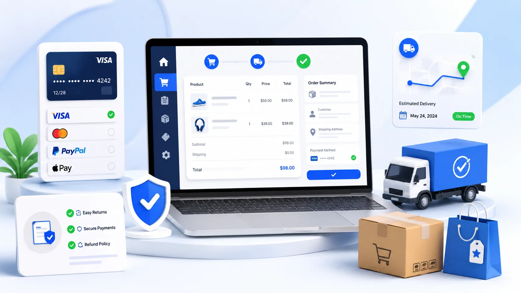 Prepare Payments, Delivery and Store Policies
