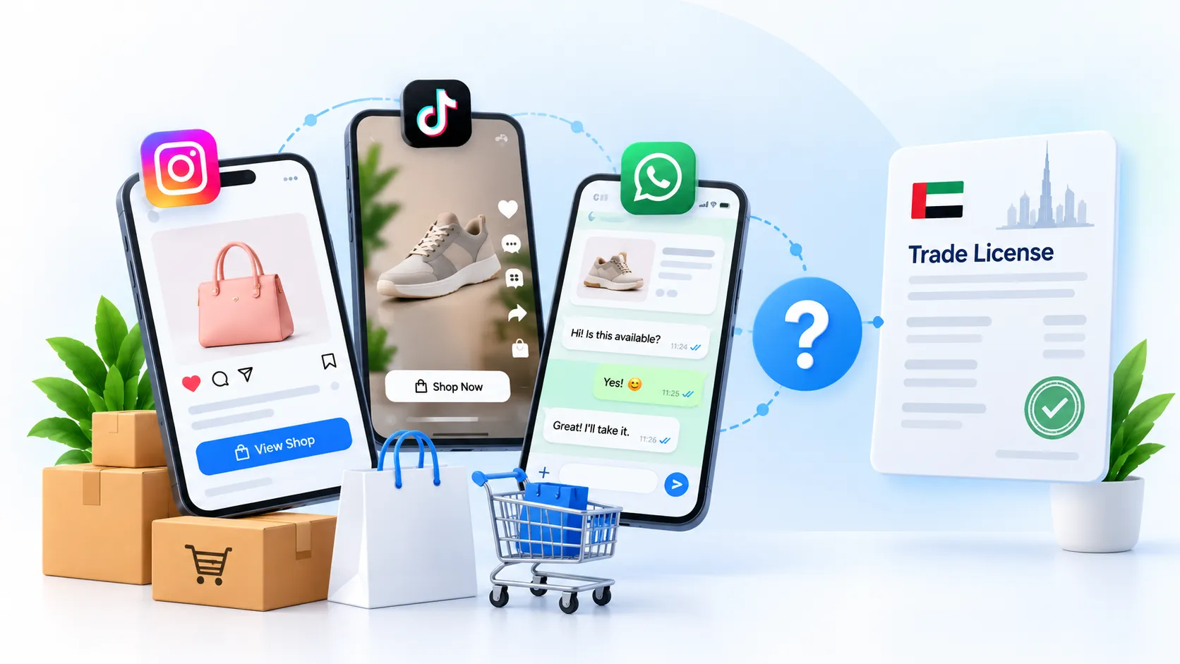 Can You Sell on Instagram, TikTok or WhatsApp Without a Trade License?
